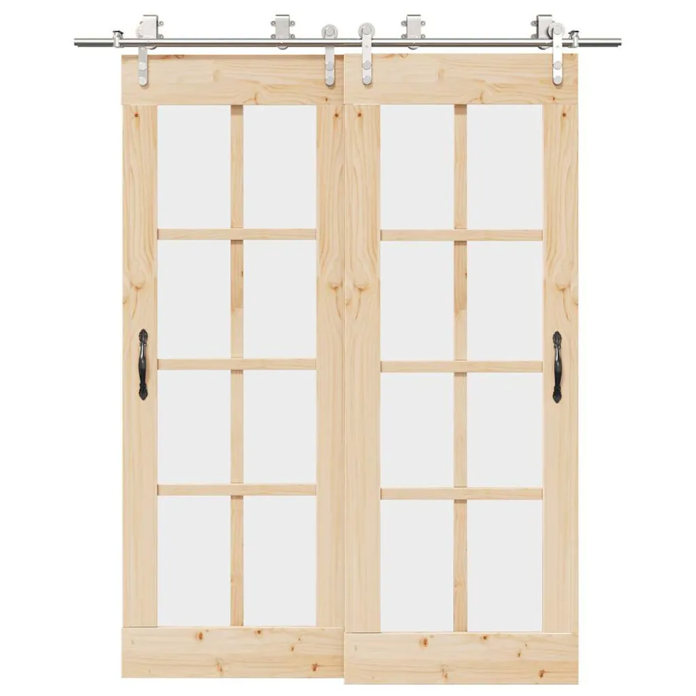 System do mocowania drzwi przesuwnych, 183 cm, stal, srebrny
