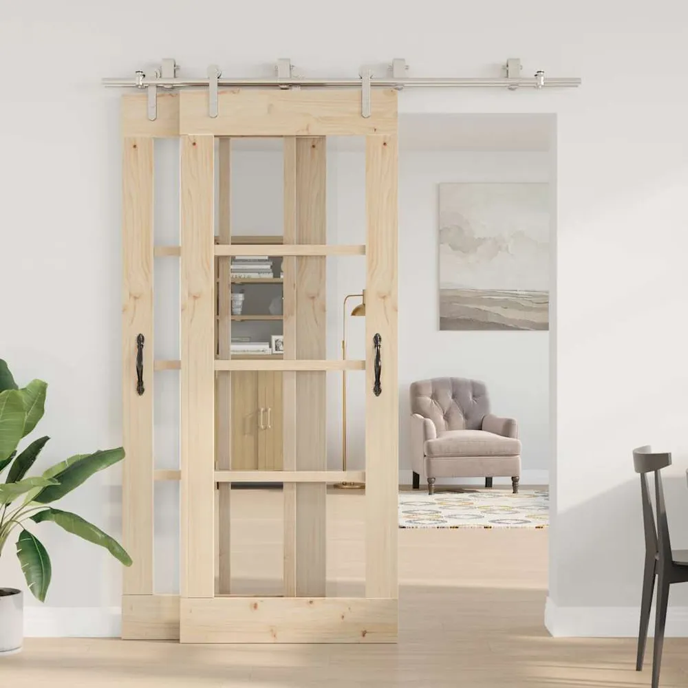 System do mocowania drzwi przesuwnych, 183 cm, stal, srebrny