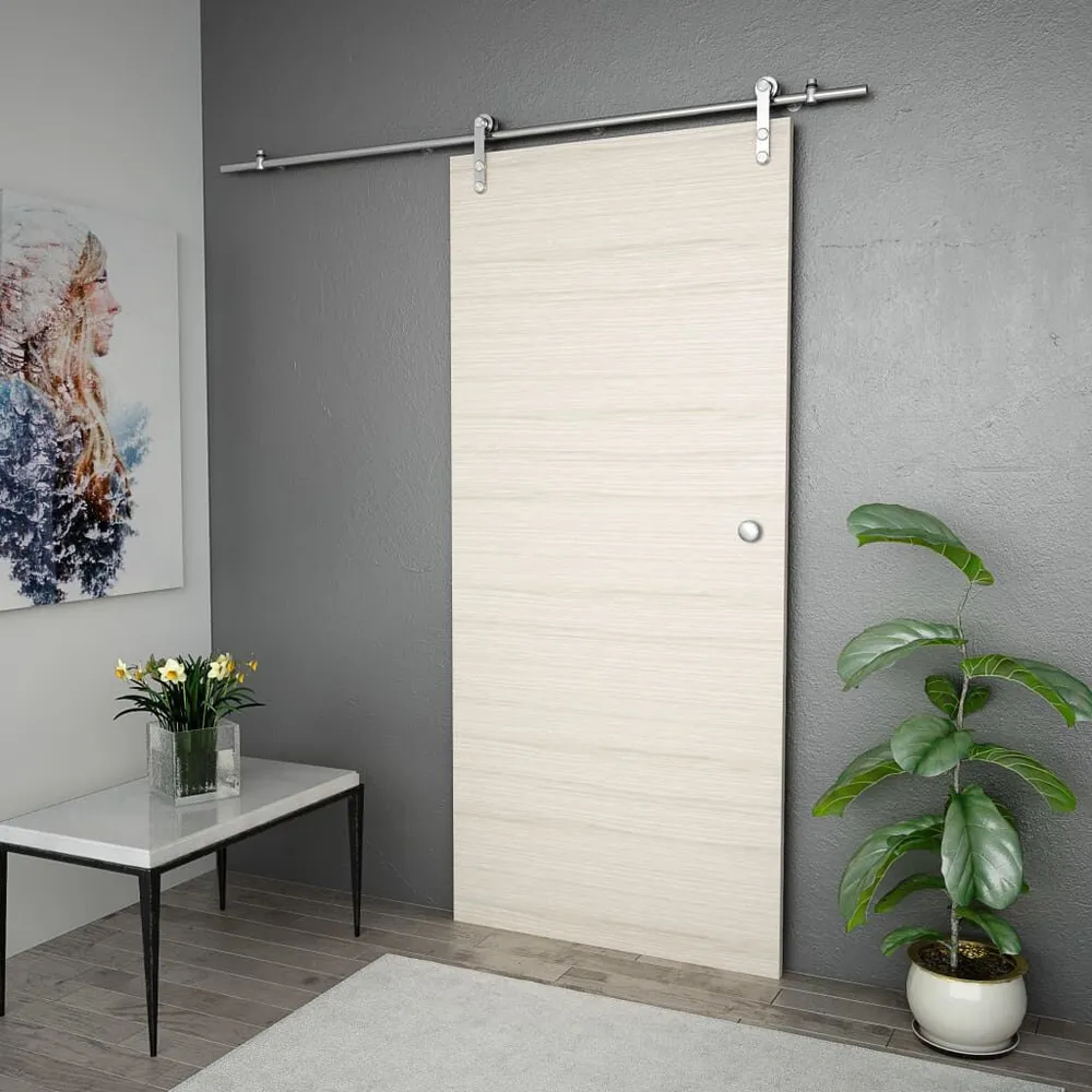 System do mocowania drzwi przesuwnych, 183 cm, stal, srebrny