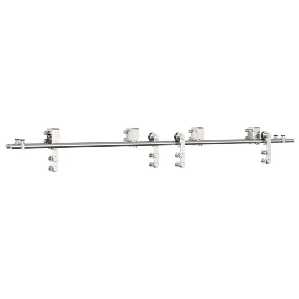 System do mocowania drzwi przesuwnych, 200 cm, stal, srebrny