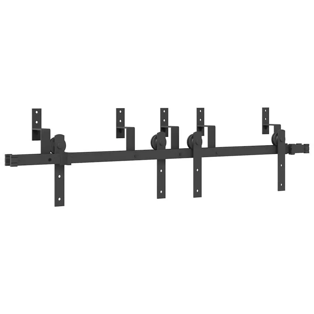 System do montażu drzwi przesuwnych, 152,5 cm, stal, czarny