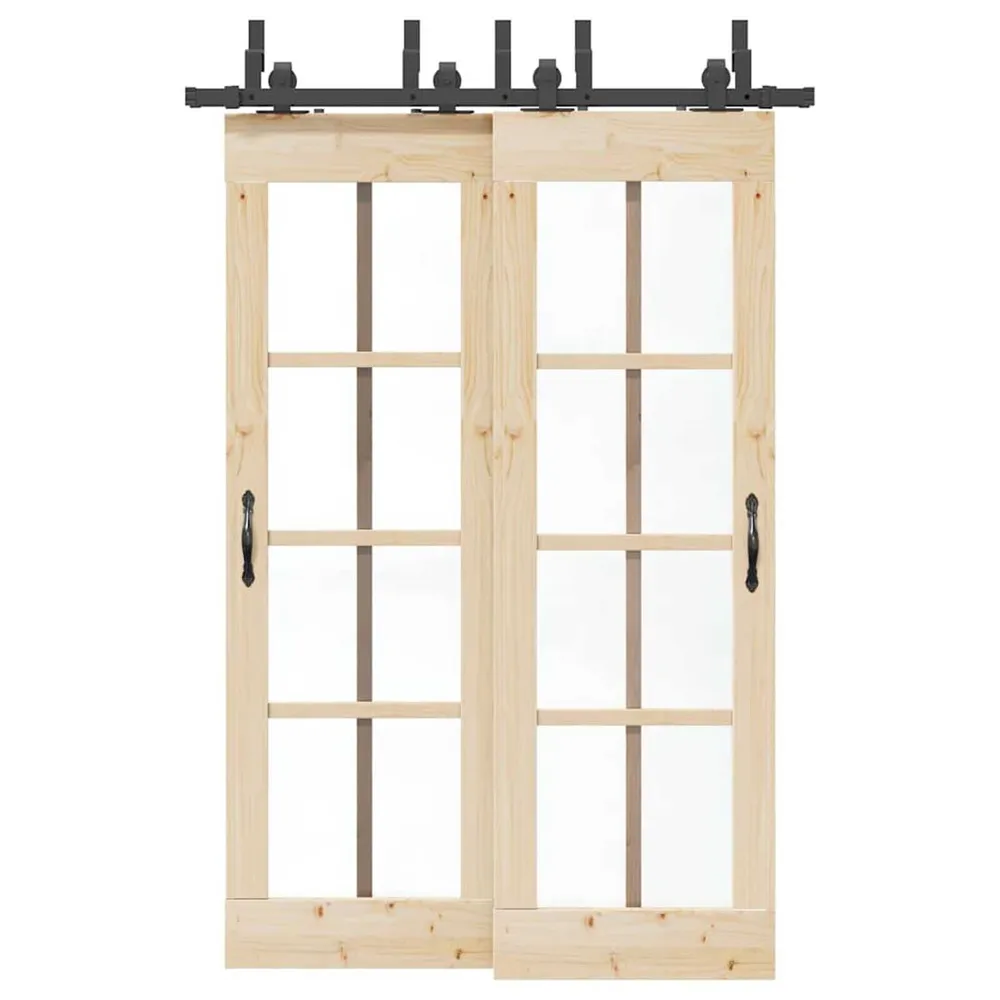 System do montażu drzwi przesuwnych, 152,5 cm, stal, czarny
