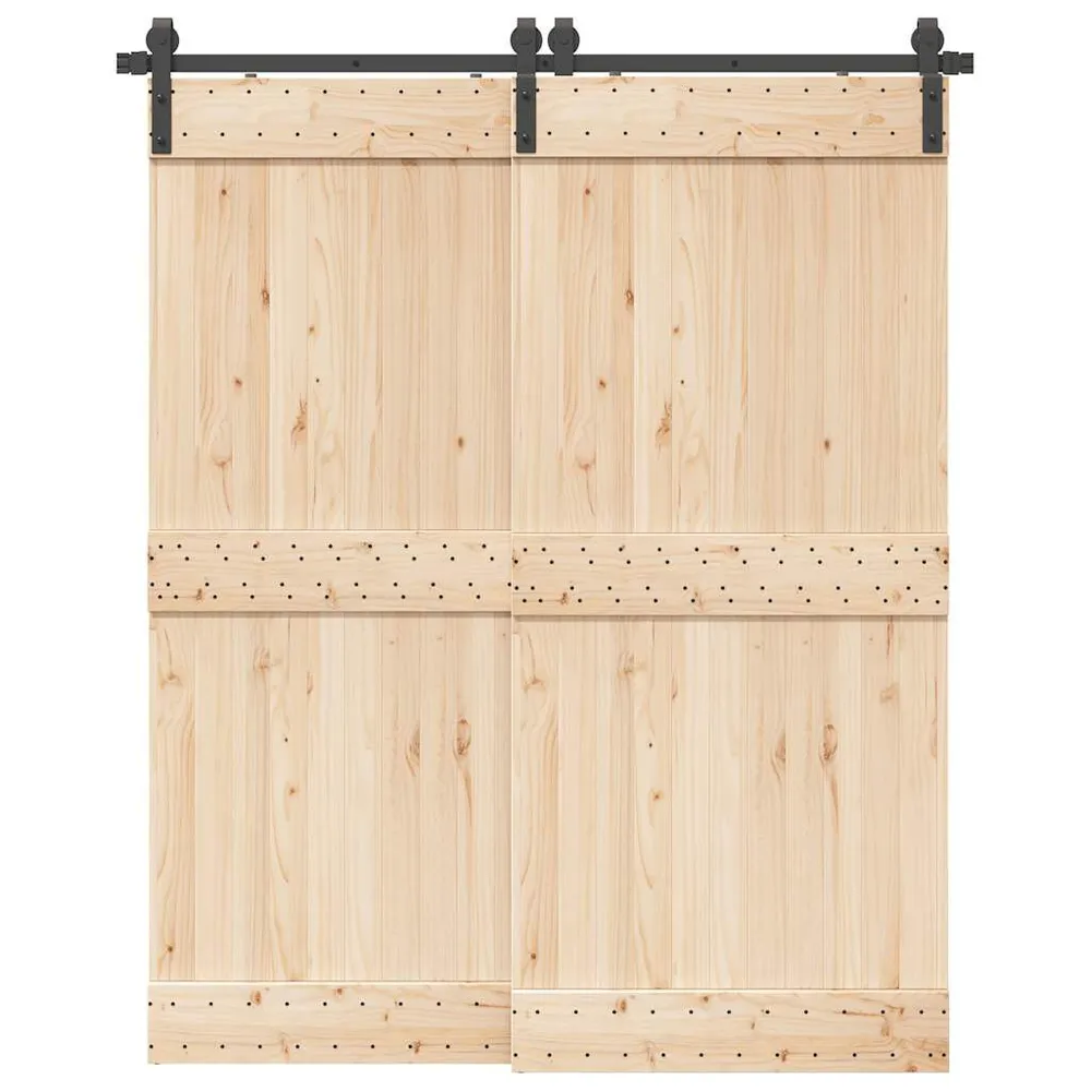 System do montażu drzwi przesuwnych, 183 cm, stal, czarny