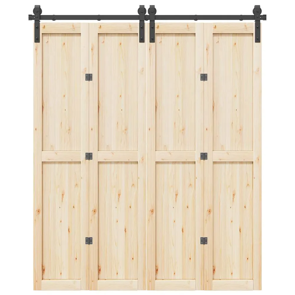 System do montażu drzwi przesuwnych, 183 cm, stal, czarny