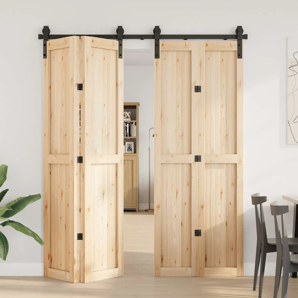 System do montażu drzwi przesuwnych, 183 cm, stal, czarny