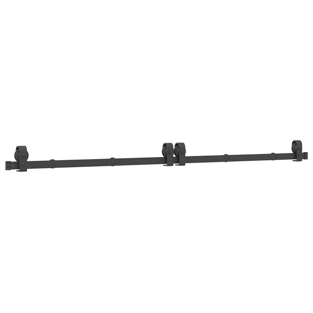 System do montażu drzwi przesuwnych, 200 cm, stal, czarny