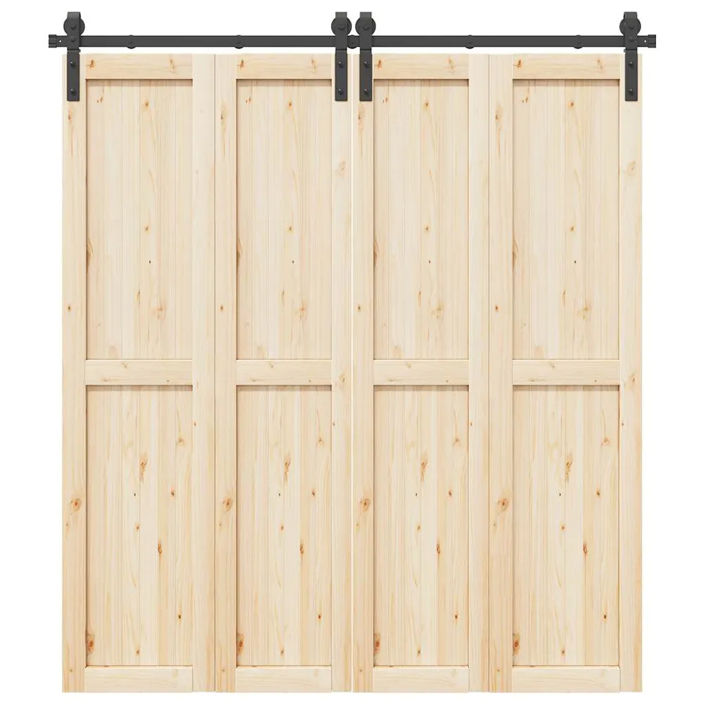 System do montażu drzwi przesuwnych, 200 cm, stal, czarny