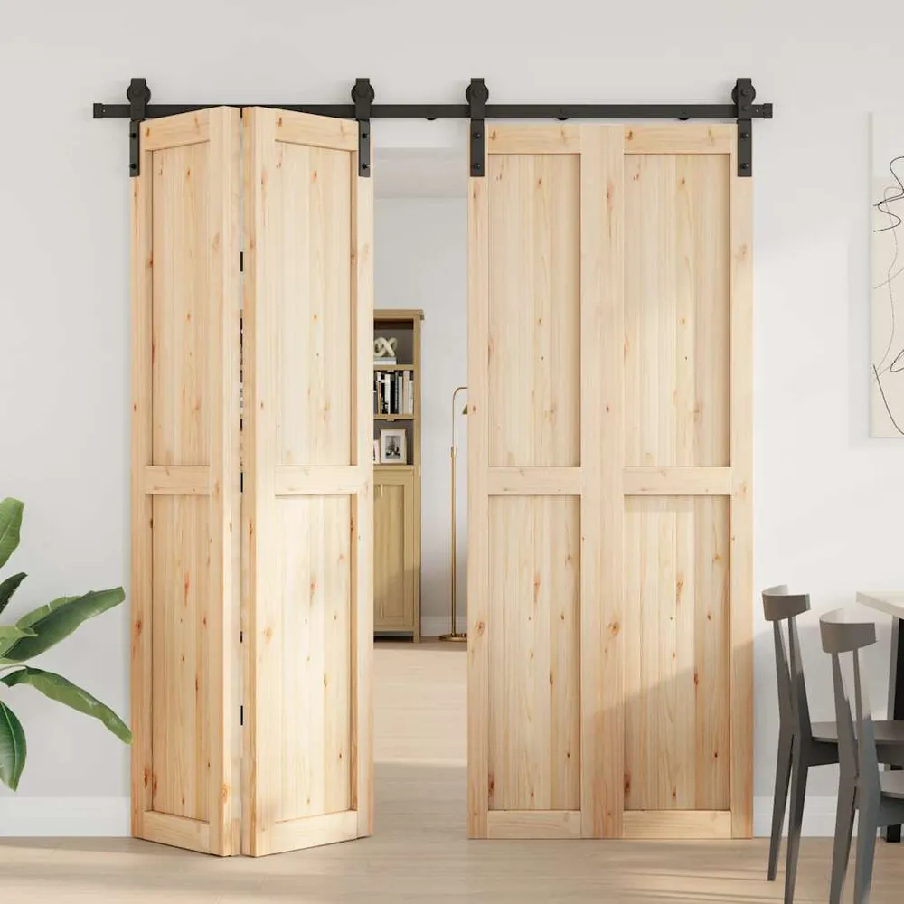 System do montażu drzwi przesuwnych, 200 cm, stal, czarny