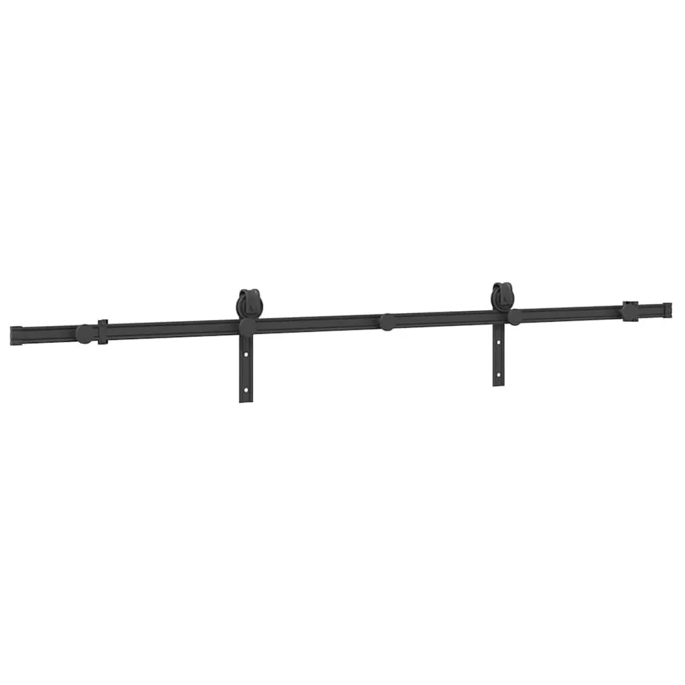 System do montażu drzwi przesuwnych, 200 cm, stal, czarny