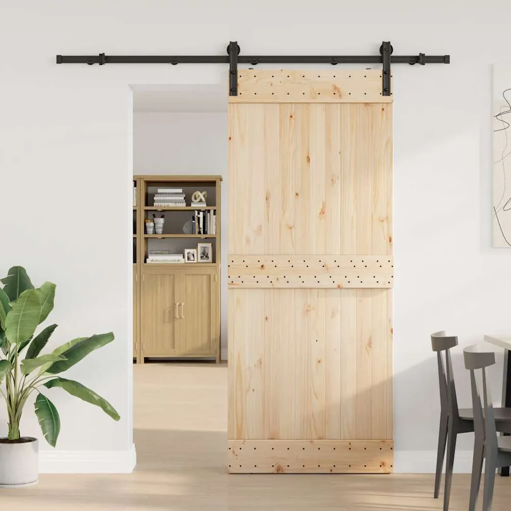 System do montażu drzwi przesuwnych, 200 cm, stal, czarny