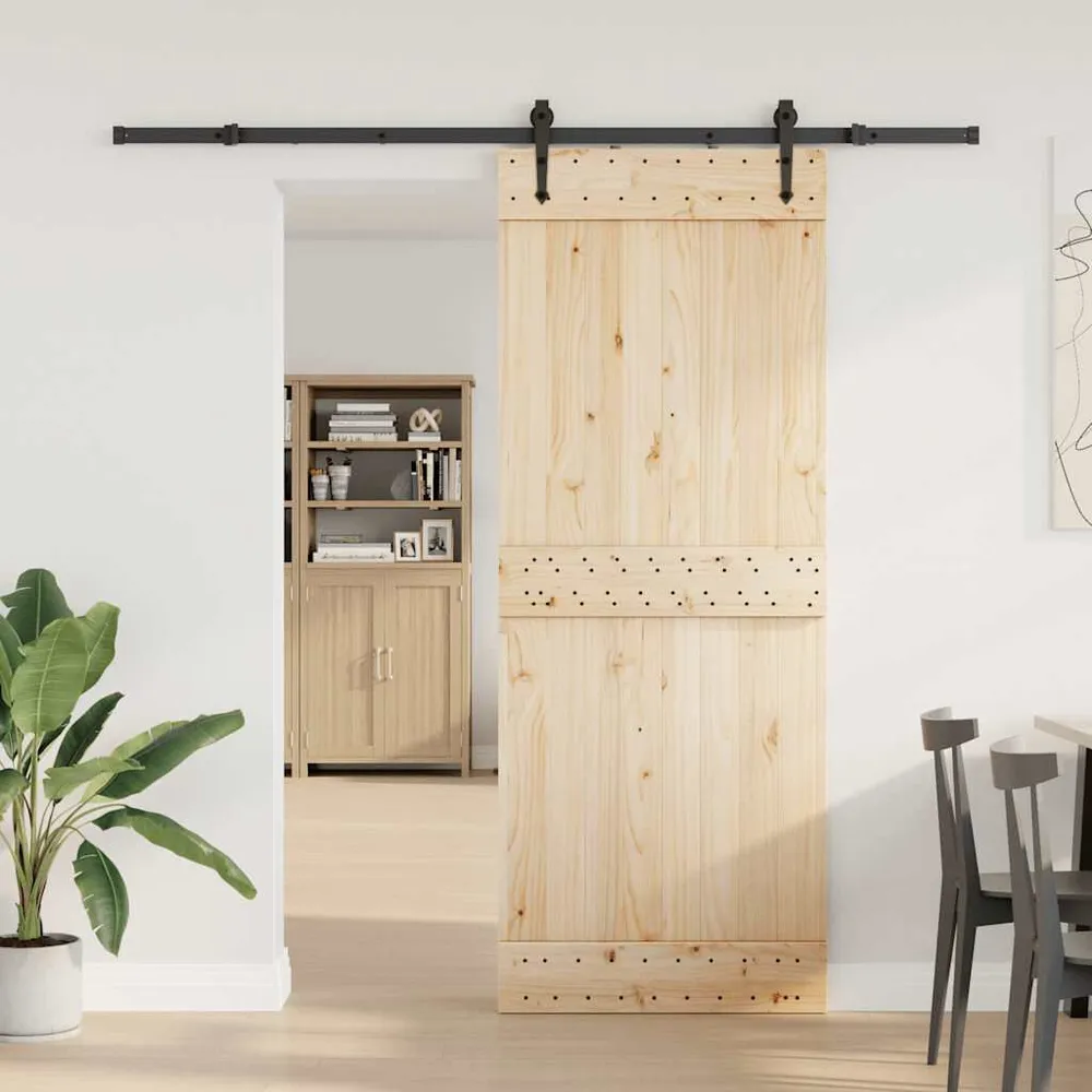 System do montażu drzwi przesuwnych, 213,5 cm, stal, czarny