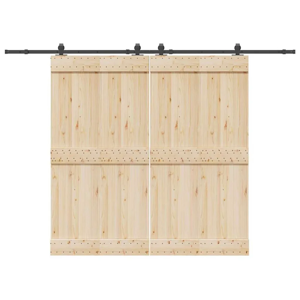 System do montażu drzwi przesuwnych, 305 cm, stal, czarny