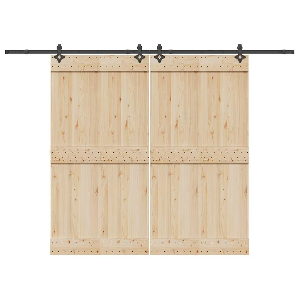 System do montażu drzwi przesuwnych, 305 cm, stal, czarny