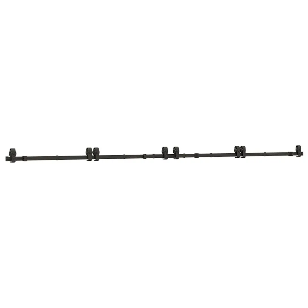 System do montażu drzwi przesuwnych, 366 cm, stal, czarny
