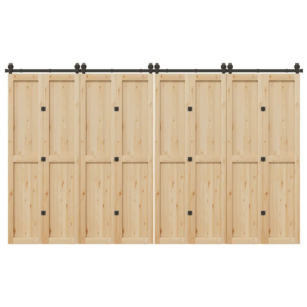 System do montażu drzwi przesuwnych, 366 cm, stal, czarny