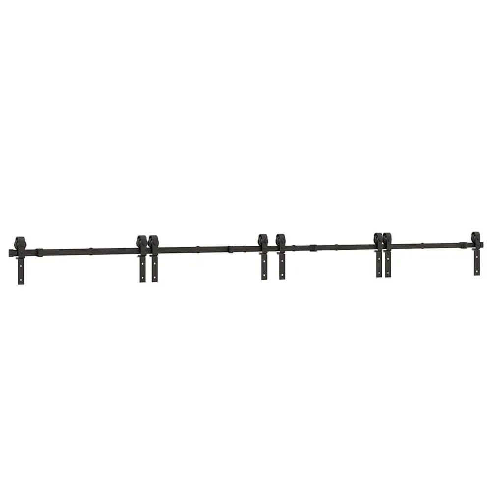 System do montażu drzwi przesuwnych, 366 cm, stal, czarny