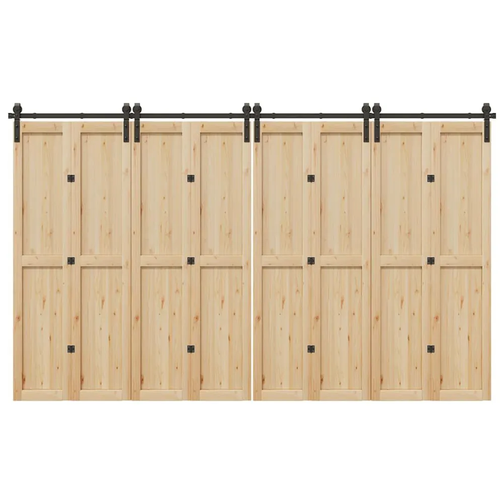System do montażu drzwi przesuwnych, 366 cm, stal, czarny