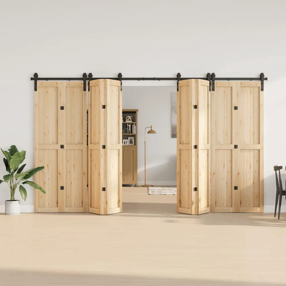 System do montażu drzwi przesuwnych, 366 cm, stal, czarny