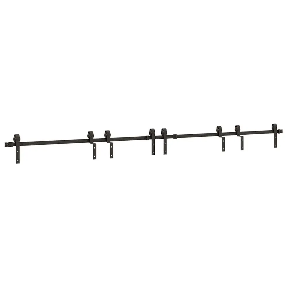 System do montażu drzwi przesuwnych, 366 cm, stal, czarny