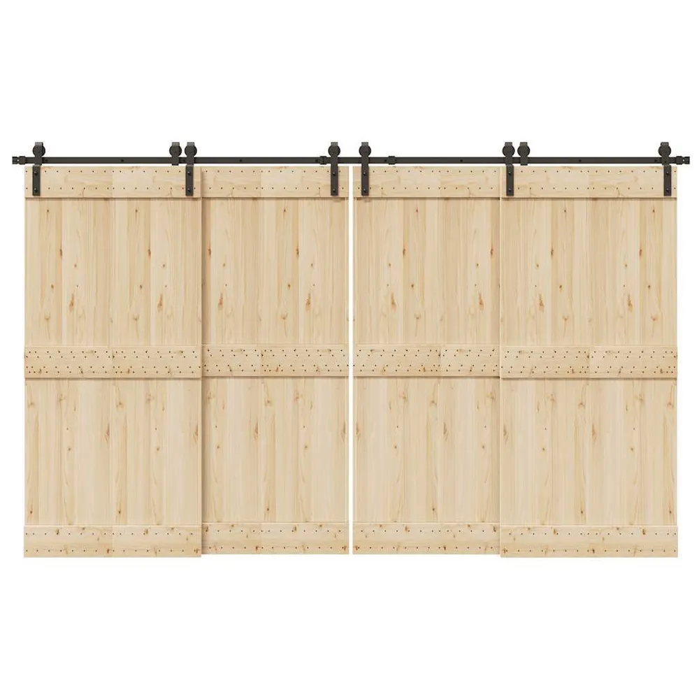 System do montażu drzwi przesuwnych, 366 cm, stal, czarny