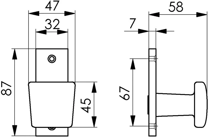 Gałka drzwiowa AMF 495 jasny metal F1 / kolor srebrny ( 3311021073 )
