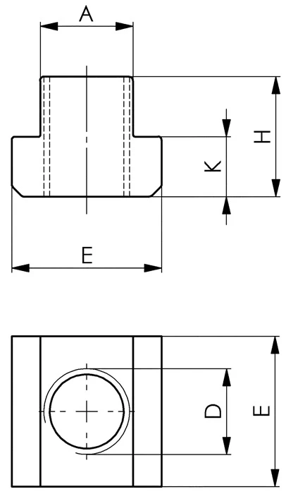 AMF Nakrętka rowka teowego DIN 508 Rowek teowy 36 mm M30 ( 4000603176 )