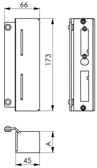 Pudełko na elektrozaczep AMF 147B-40 pasujące do elektrozaczepu ( 3000251263 )