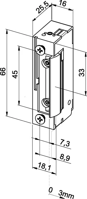 ASSA ABLOY Elektrozaczep 118 Ochrona przeciwpożarowa 10-24 V AC/DC ( 3000255039 )