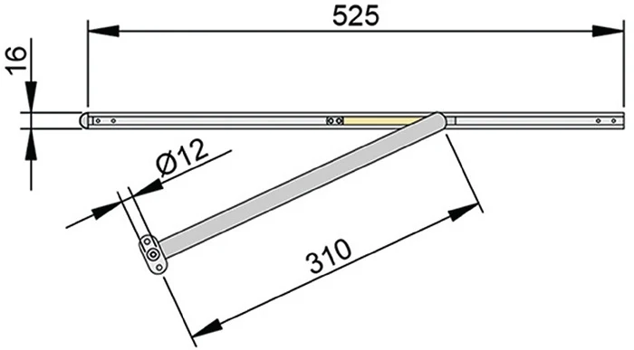Ogranicznik otwarcia drzwi ATHMER Porti dla skrzydł o szerokości 610-719 mm ( 3327001076 )