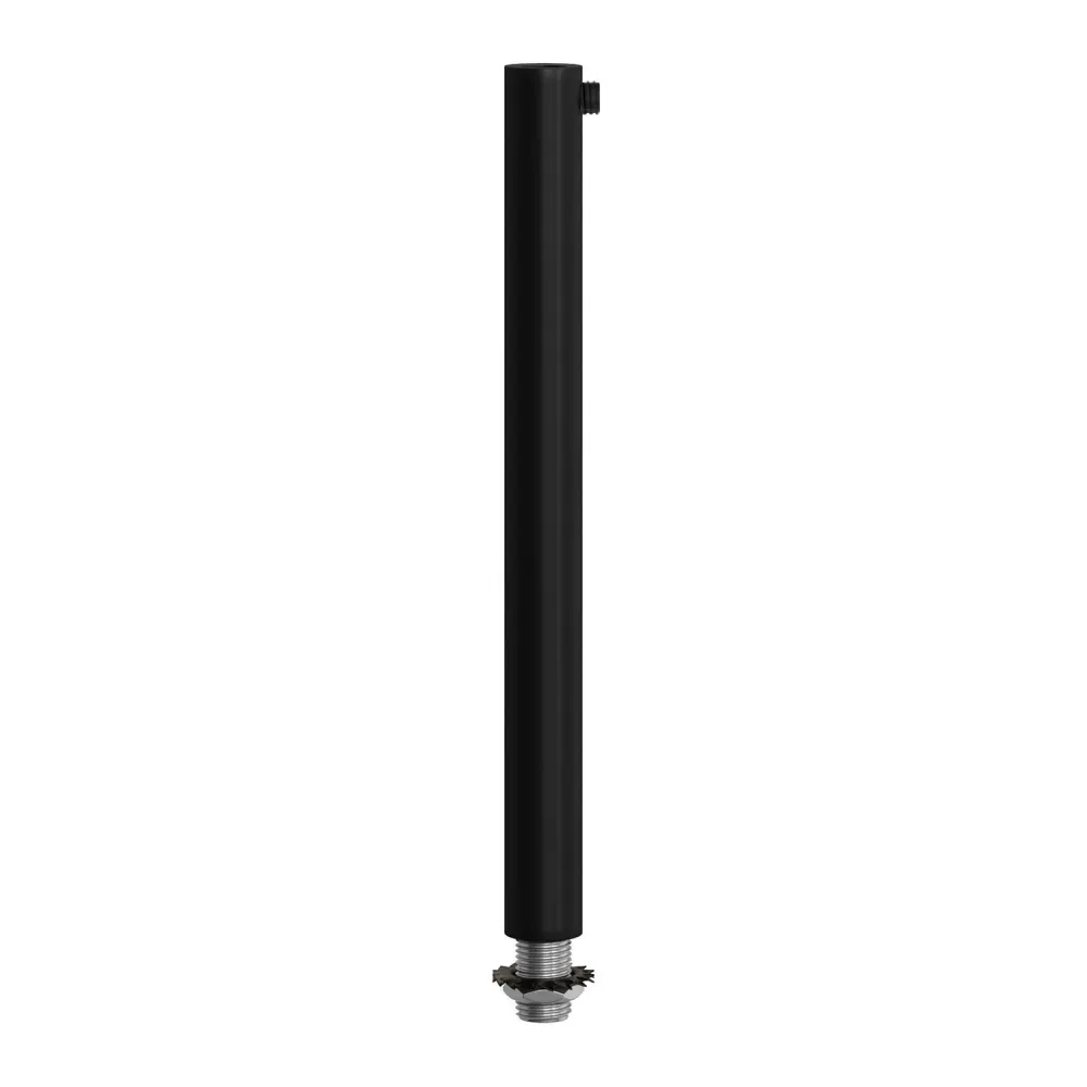Blokada kabla cylindryczna, metalowa, długość 15 cm, kompletna z prętem, nakrętką i podkładką - Czarna