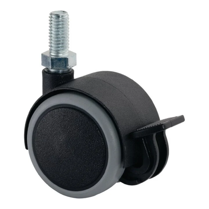 BS ROLLEN Plastikowe podwójne kółko z hamulcem Ø kółka 50 mm Nośność 50 kg ( 3000275010 )