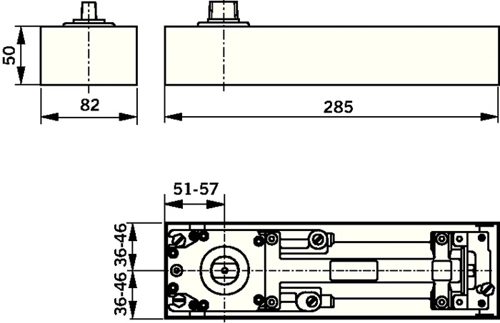 Sprężyna podłogowa DORMAKABA BTS 75 V Oznaczenie EN 1-4 ( 3325032010 )