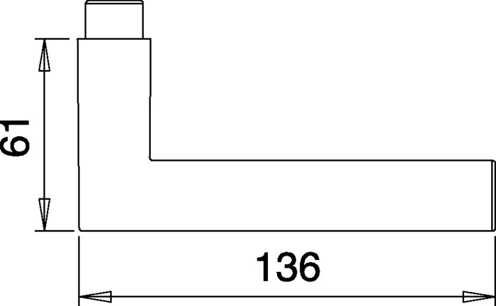 Para uchwytów dźwigniowych EDI 108 H ( 3000261386 ) stal nierdzewna F00 kwadrat 10 mm