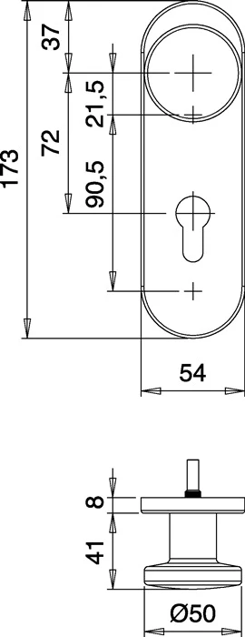Zestaw przeciwpożarowy EDI Targa/K FS K7/103 ( 3000261394 ) stal nierdzewna F00 D/K DIN lewy / prawy