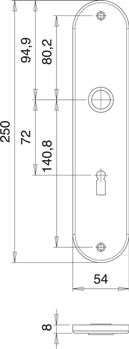 Znak remontowy EDI 206 Z ( 3000261353 ) stal nierdzewna F00 rozstaw 72 mm