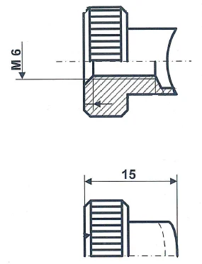 Poszczególne części nakrętki mechanizmu hamulcowego ze stali ocynkowanej Fix Nippel