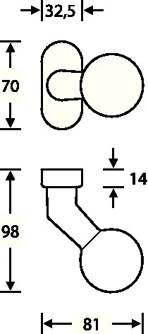 Gałka drzwiowa profilowa FSB 07 0846 Materiał stal nierdzewna 6204 ( 3314302021 )
