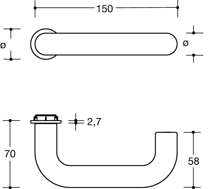 Para uchwytów dźwigniowych HEWI 111PCM06.230 Plastic 90 ( 3000207606 )