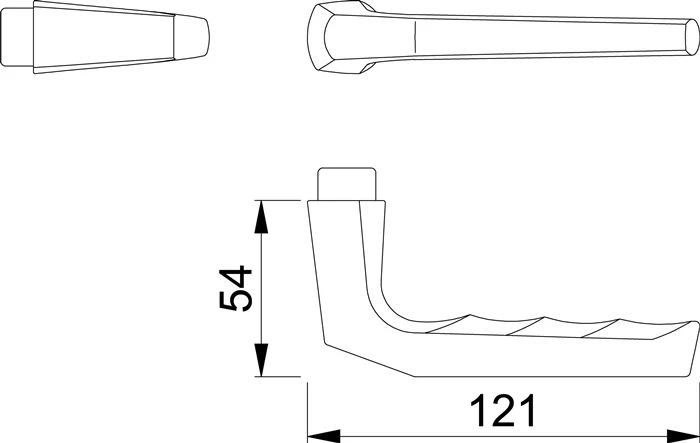 HOPPE klamka z otworem Frankfurt 117L aluminium F2 / srebrny nikiel ( 3000252002 )