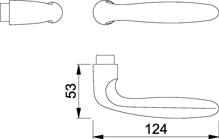 HOPPE para klamek Verona 1510 Aluminium F1 ( 3000252585 )