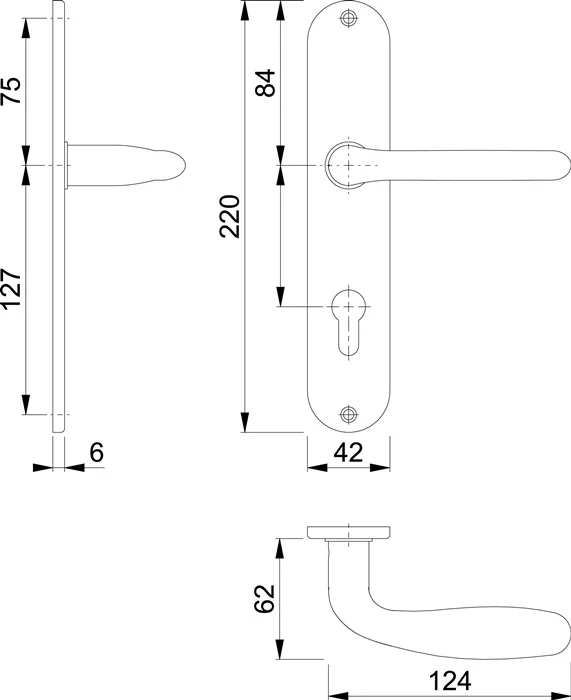 HOPPE zestaw długich rozet Cardiff E1850Z/302 stal nierdzewna F69 ( 3000252429 )