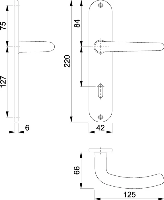 HOPPE zestaw długich rozet Denver E1310Z/302 stal nierdzewna F69 ( 3000252626 )