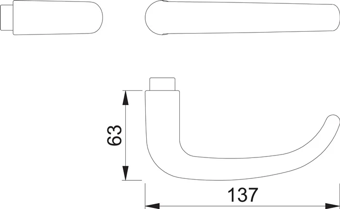Klamka dźwigniowa HOPPE otwór część 1301 aluminium F1 / kolor naturalny ( 3000209773 )
