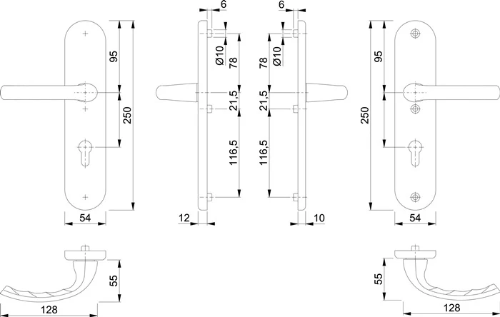 Meble ochronne HOPPE Tôkyô 1710/3331/3410 Aluminium F1 ( 3000209028 )