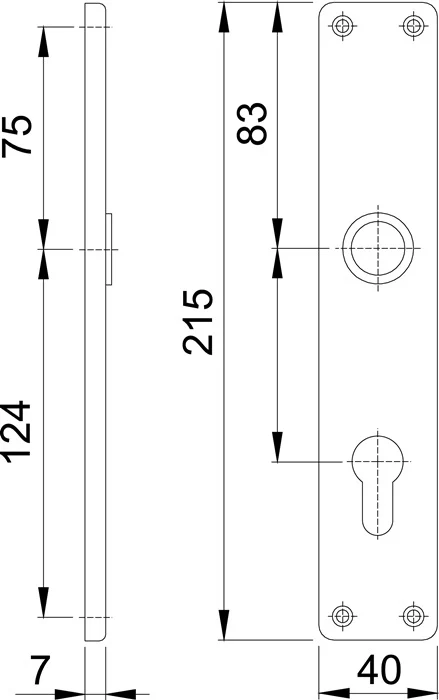 Para długich płytek HOPPE 202SP F2 / srebrny nikiel F2 ( 3000252127 )