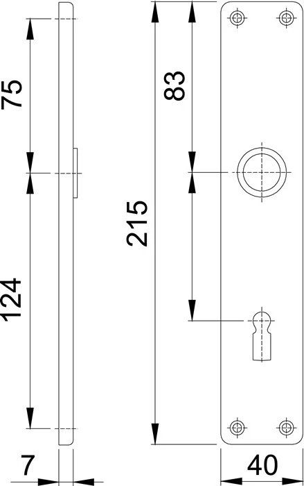 Para długich płytek HOPPE 202SP F2 / srebrny nikiel F2 ( 3000252125 )