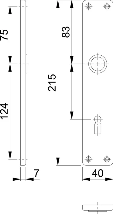 Para długich płytek HOPPE 202SP F2 / srebrny nikiel F2 ( 3000252125 )