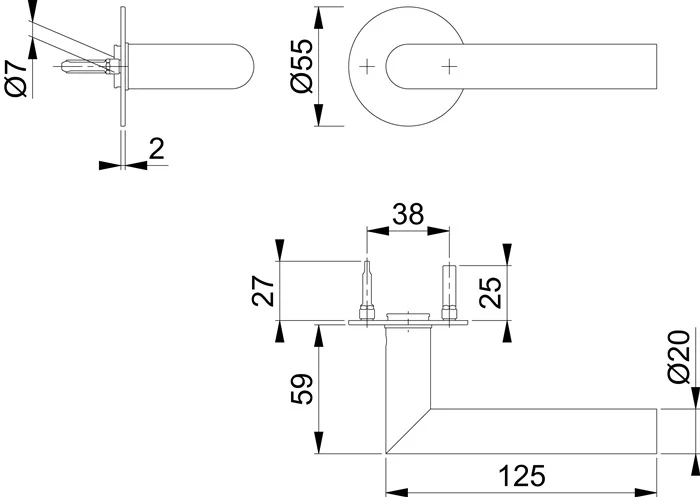 Para klamek Hoppe Amsterdam E1400Z/849N ( 3000203521 ) stal nierdzewna F69 trzpień kwadratowy 8 mm