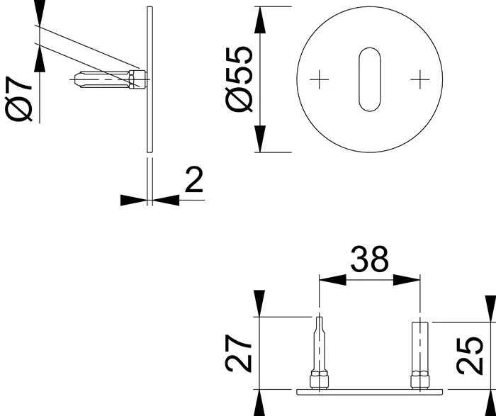 Para różyczek do kluczy HOPPE E849NS stal nierdzewna F69 ( 3000203535 )