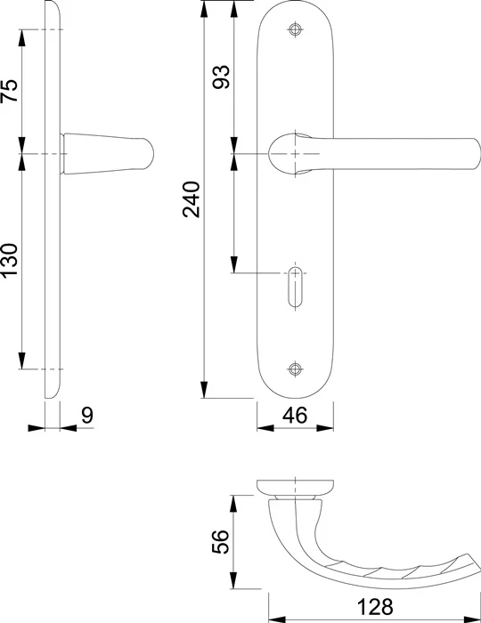 Zestaw długich rozet HOPPE Tôkyô 1710/273P Aluminium F2 ( 3000252577 )